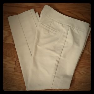 White crop pants